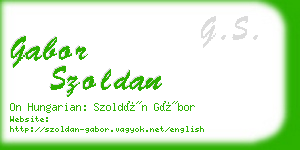 gabor szoldan business card
